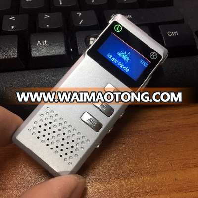 Portable 8GB Digital Audio Voice Recorder Dictaphone Stereo Recording with MP3 Player Support TF card